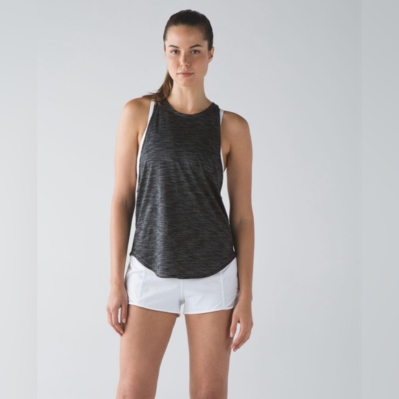 Lululemon Sweat Date Tank Heathered Black - Size 4 - Picture 1 of 9